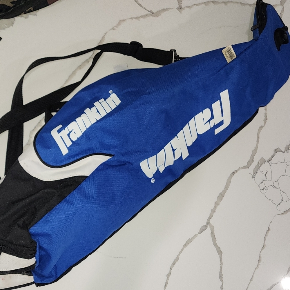 Blue Duffel Bag with Adjustable Strap and Smooth Fabric